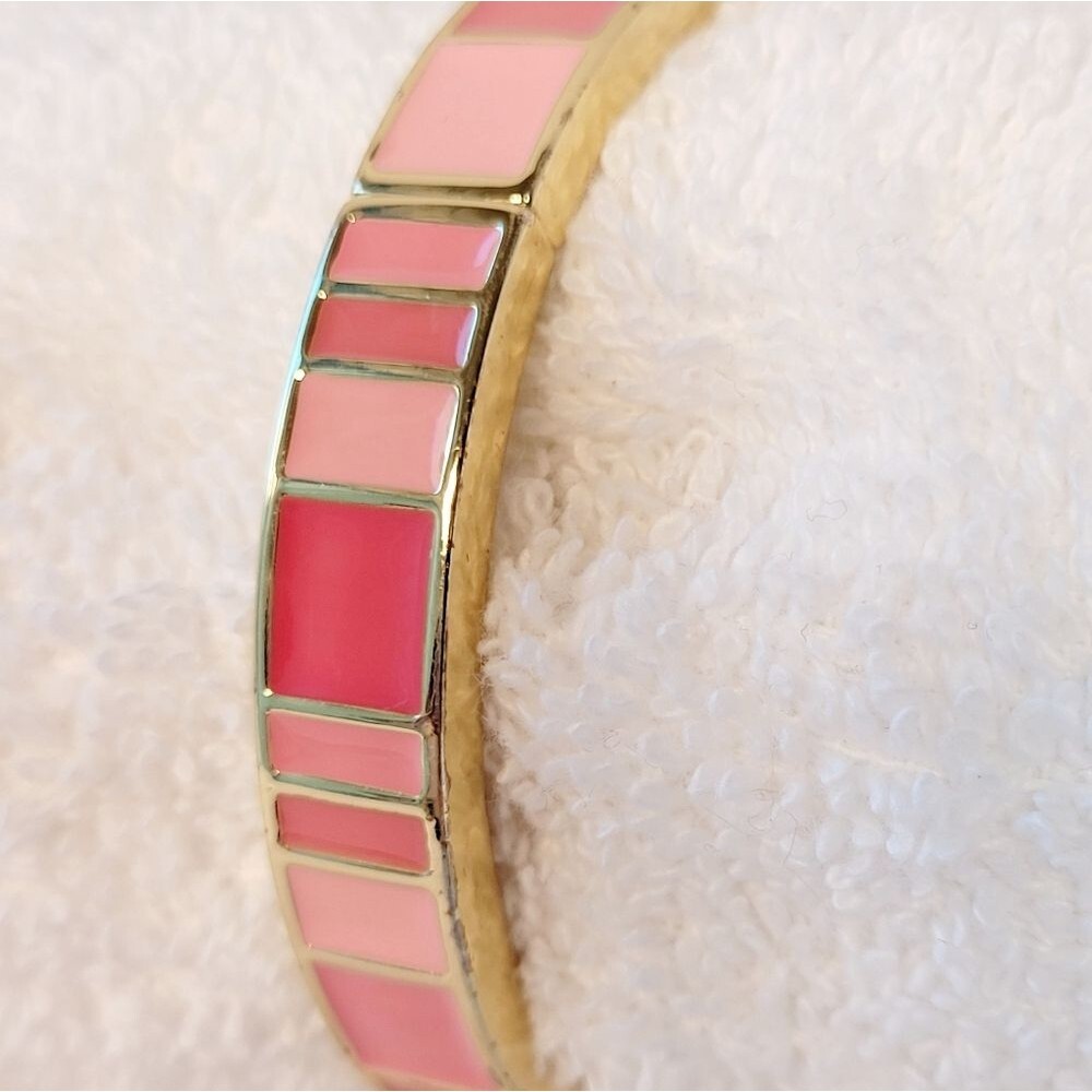 Vera Bradley Colorblock Enameled Pink and Gold Bracelet - Picture 4 of 6